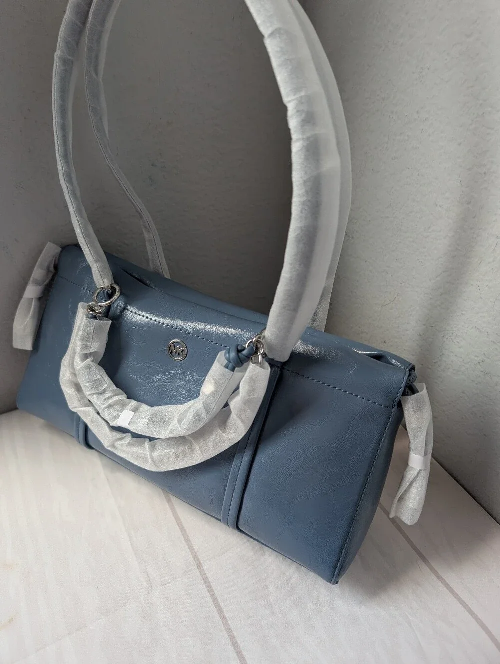 NWT Michael Kors Matilda Small Cinched Shoulder Bag In Denim